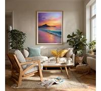 Sea View Paint by Numbers for Adults with Frame, Sunset Paint by Numbers Kits for Beginners, Easy Painting Kits for Adults with Brushes and Acrylic, Room Decor, Home Decor, Gifts, 16x20in A-4774