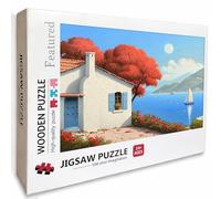 Sea View Wooden Jigsaw Puzzles 48x32in, House Jigsaw Puzzles 3000 Pieces for Adults with Box, Educational Challenging Game, Back Lettering Easy to Distinguish, Summer Gifts, Beautiful Decor, 5-4236