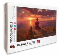 Sea View Wooden Jigsaw Puzzles 48x32in, Sunset Jigsaw Puzzles 3000 Pieces for Adults with Box, Educational Challenging Game, Back Lettering Easy to Distinguish, Summer Gifts, Beautiful Decor, M-2539