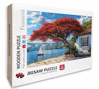 Sea View Wooden Jigsaw Puzzles 56x34in, House Jigsaw Puzzles 4000 Pieces for Adults with Box, Educational Challenging Game, Back Lettering Easy to Distinguish, Summer Gifts, Beautiful Decor, 2-9085