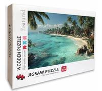 Sea View Wooden Jigsaw Puzzles 70x41in, Tree Jigsaw Puzzles 6000 Pieces for Adults with Box, Back Lettering Easy to Distinguish, Educational Challenging Game, Summer Decor, Beautiful Gifts, 0-2436