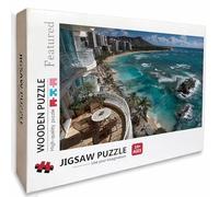 Sea View Wooden Jigsaw Puzzles 75x50cm, City Jigsaw Puzzles 1000 Piece for Adults with Box, Educational Challenging Game, Gifts for Teens, Back Lettering Easy to Distinguish, Home Decoration, 0-4399