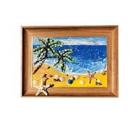 Sea Wall Art, Sea Art Kit - Picture Frame for Wall Decor | Handmade Picture Frame Arts and Crafts Kit, Framed Sea Decor, H Decor