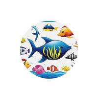 Sea Water Animals Pattern Car Air Fresheners 6 Pcs Round Shape Hanging Aromatherapy Tablets Scented Fresheners For Bedroom Bathroom