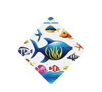 Sea Water Animals Pattern Car Air Fresheners 6 Pcs Square Hanging Aromatherapy Tablets Scented Fresheners For Bedroom Bathroom