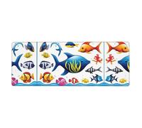 sea Water Animals Printing Extra Large Mouse Pad 12x31.5in for Office, Gaming, and Learning - Durable, Comfortable, and Environmentally Friendly