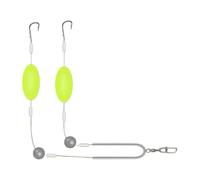 Sea Water Double Hooks with 2 Hooks - Wels Assembly - Accessories for Launching Hiking Trips for the Crappie Jiggen with Family Friends