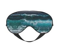 Sea Water Print Satin Sleep Mask & Eye Mask | Deep Dream Sleep Masks for Women & Men | Soft Sleeping Eye Mask to Nourish Skin