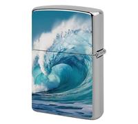 Sea Wave Lighter Case Copper Lighter Cover Custom Metal Protective Lighters Sleeve Without Insert Personalized Reusable Shell Standard Size Gift for Men Women