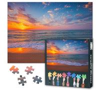 Sea Wave Puzzles for Adults 1000 Pieces, Tropical Beach Shore Jigsaw Puzzles, Ocean Horizon Adult Puzzle for Adults, Educational Fun Games or Toys for Elders Friends 20X27 INCH
