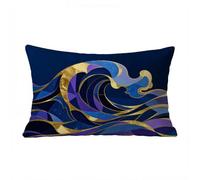 Sea Waves Pillow Cases, Abstract Cushion Covers 50 x 30, Art Decor Bed Sofa Cushion Covers 50x30cm Skin-Friendly Comfortable; Sweat-Wicking Breathable for All-Season Who Sweat Easily Gifts BZTL-0986