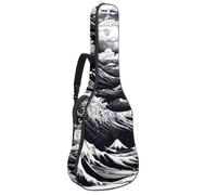 Sea Waves Retro Style Acoustic Guitar Bag Thick Padded, Waterproof Guitar Gig Bag for 40 41 42 Inch Guitars