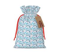Sea Whale And Jellyfish Print Drawstring Gift Decor Bags Reusable Pouches For Presents Birthday Party Favors