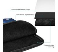 Sea whale and jellyfish Print Laptop Sleeve, Compact Portable Protection for 12 inch Devices, Pad Tablet, Work, Travel & Office Use