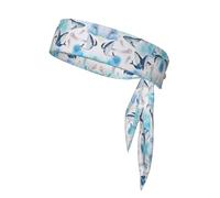 Sea Whale and Jellyfish Print Sports Headband Sweat Wicking Sweatband for Men Women Running Cycling Yoga Fitness Workout