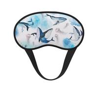 Sea Whale and Jellyfish Sleep Mask for Side Sleeper, Eye Mask Sleeping for Women Men,for Sleeping with Elastic Band