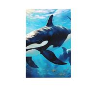 Sea Wildlife Killer Whales Modern Switch Wall Panels are Designed with Pc Materials