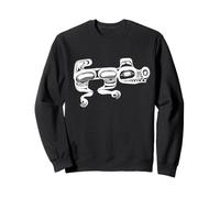 Sea Wolf Wasco Haida Pacific Northwest Coast Indian Tribal Sweatshirt