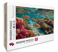 Sea Wooden Jigsaw Puzzles 75x50cm, Fish Jigsaw Puzzles 1000 Piece for Adults with Box, Educational Challenging Game, Gifts for Teens, Back Lettering Easy to Distinguish, Beautiful Decoration, L-6285