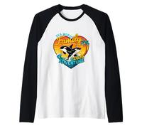 Sea World Family Adventure 2026 Whales Heart Sunset Ocean Raglan Baseball Tee