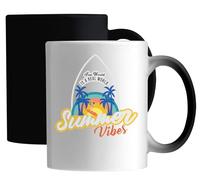 Sea World is Real World Summer Vibes Ceramic Magic Mug White