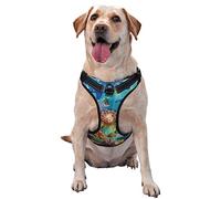 Sea World Pattern Dog Harness - Lightweight,Soft,Adjustable Small Harness and Leash Set, Suitable for Puppy Small and Medium-Sized Dog-Large