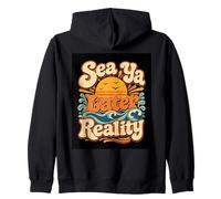 Sea Ya Later Reality Funny Cruise Retro Zip Hoodie