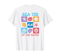 Sea You At The Beach Cute Boho Seashell Wave Sun Coastal T-Shirt