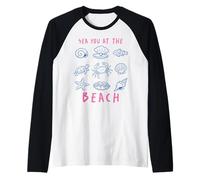 Sea You At The Beach Ocean Marine Life Creatures Vacation Raglan Baseball Tee