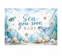 Sea You Soon Baby Shower Backdrop Ocean Theme Under the Sea
