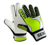 SEA3 Unisex Kids Boys Children's Junior Football Goalkeeper Sports Soccer Training Goalie Gloves, Yellow - Size 3: Age 5 to 6 Years