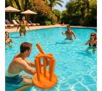 Sea6® Floating Cricket Set - Water & Poolside Cricket Game | Indoor & Outdoor Fun for Kids & Adults | Includes Floating Stumps, Bat & Ball - Play on Water or Land