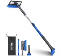 SEAAES 46.7 Inch SUV Long Snow Scraper and Brush with Squeegee - Blue