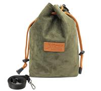 SEABABOO Camera Shoulder Bag 25 x 16 x 11 cm Camera Protection Bag Shoulder Bag with Drawstring Camera Bag Compatible with DSLR Camera, green, S, No