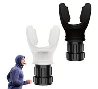 SEABABOO Respiratory Trainer Lungs 2 Pieces Respiratory Training Apparatus with Adjustable Resistance to Improve Lung Capacity White Black