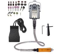 Seababyhouse 1000W Rotary Tool Flex Shaft Electric Hanging Grinder Carver, Forward and Reverse Rotation, Multi-Function Metalworking Jewelry Tool Repair Kit, Metal Flexible Shaft, 30000 RPM