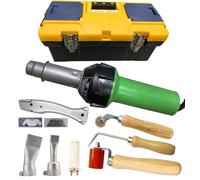 Seababyhouse 1600W Professional Hot Air Welder Gun Heat Gun Kit Plastic Welder Gun, PVC Roofing Flooring Vinyl PVC TPO Welding Repair Tool Set w/Roofing Seam Rollers Seam Tester Probe Welding Nozzle