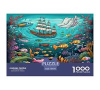 Seabed A School of Fish 1000 Pieces Premium Jigsaw Age 12+ Quirky, Abstract Design, Fun Details, Educational, Challenging Puzzle Games 70x50cm/1000pcs