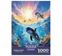 Seabed A School of Fish 1000 Pieces Premium Jigsaw Age 14+ for Adults Quirky, Abstract Design, Home Decoration, Educational, Challenging Puzzle Games 70x50cm/1000pcs