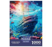 Seabed A School of Fish 1000pcs Animation Paper Jigsaw Puzzle Puzzle What Happens Next Beautiful Decoration for Adults And Kids 70x50cm/1000pcs