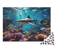 Seabed A School of Fish Jigsaw Puzzles 1000 Pieces with Clean Edges Jigsaws for Adults for Quiet Time Activities And Date Night Ideas 38x26cm/1000pcs