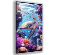 Seabed Diamond Art Kits Adults,Large Diamond Painting Turtle Pattern with Full Accessories,5D Round Full Drill Crystal Arts and Crafts for Adults,DIY Paint by Numbers Mosaic Kits,50x100cm Canvas,Y311Z