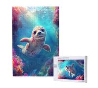 Seabed Jigsaw Puzzles for Adults 500, Seal Large Wooden Puzzles for Adults, Funny/Difficult/Impossible/Challenging Decompression Games, As a Birthday for Women and Men 2T-1169