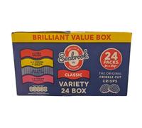 Seabrook Classic Variety Box | 24 Packs Total | Sea Salted | Cheese & Onion | Salt & Vinegar | Prawn Cocktail | 24 x 25g