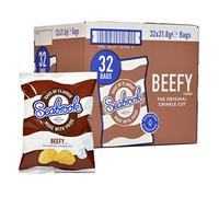 Seabrook Crinkle Cut Beefy Crisps: Box of 32 Bags