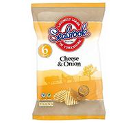Seabrook Crinkle Cut Crisps - Cheese & Onion (6x25g) - Pack of 2
