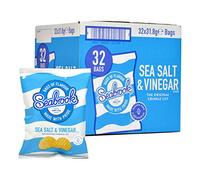 Seabrook Crinkle Cut Sea Salt & Vinegar Box: 32 Bags x 31.8g