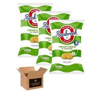 Seabrook Crispy Chips - Original Crinkle Cut Flavoured Crisps, Classic British Snack for Kids and Adults, Lunchbox, Movie Nights, Traveling - 6 Snack Bags (Pack 3, 6xCream Cheese & Chives)