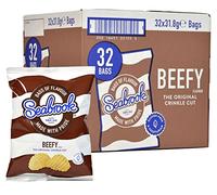 Seabrook Original Crinkle Cut Beefy Crisps 31.8g, Pack of 32