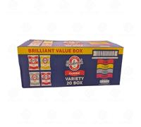 Seabrook Original Crinkle Cut Crisps | Classic Flavoured Chips Variety Box 5 x Sea Salted | 5 x Cheese & Onion | Salt & Vinegar | Prawn Cocktail | Snack Size Bags (Classic Variety Box - 25g x 20Pack)